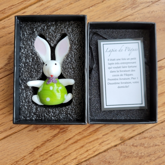 Bunny Rabbit Lapin Glass Figure Gift Easter - Picture 3 of 16